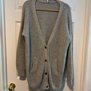 Free People Gray Women's Cardigan Sweater
